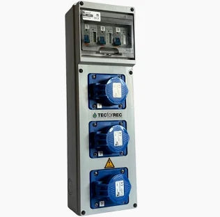 Noodstroomkast 3×20A met 3 Stopcontacten (WCD)